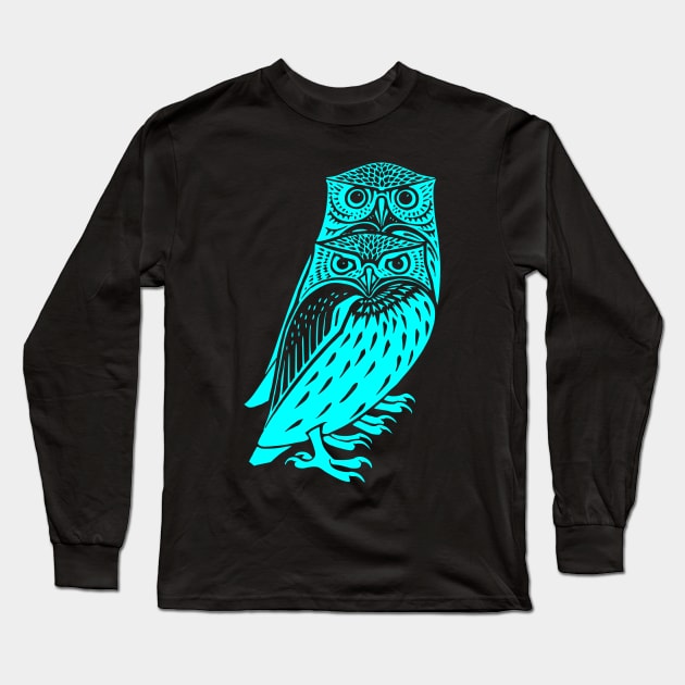 2 owls Long Sleeve T-Shirt by la chataigne qui vole ⭐⭐⭐⭐⭐